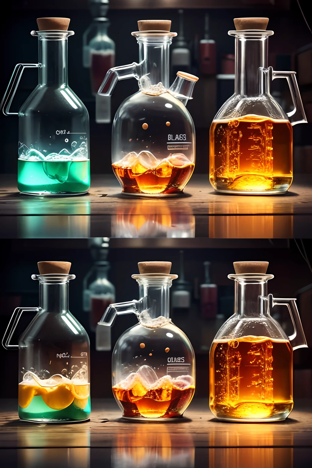 Crazy Lab, Com Beckers e Erlenmayers, laboratorio ilegal, chemisty, distillation flask --auto
