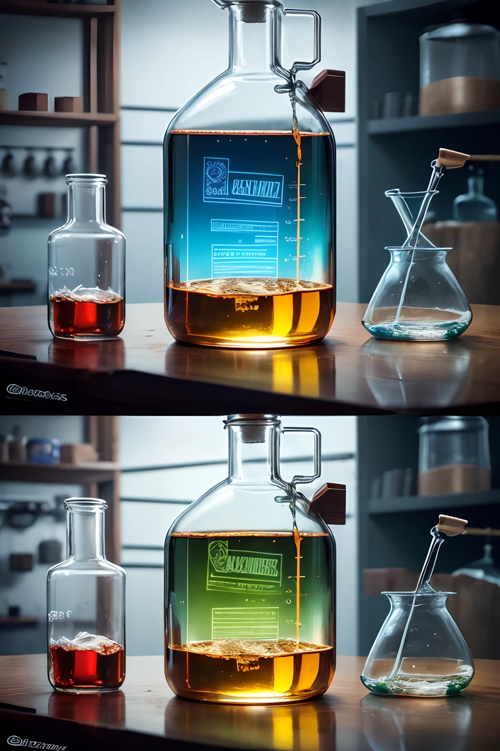 Crazy Lab, Com Beckers e Erlenmayers, laboratorio ilegal, chemisty, distillation flask --auto