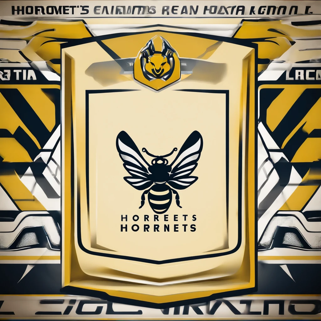 Design a logo for the Hornets Racing Team. El logotipo debe incorporar una abeja como mascota central. Use black and yellow prominently in the design to reflect the team's identity. The bee must have a dynamic appearance and be related to the speed and excitement of racing. Make sure the logo is suitable for use in different media, como redes sociales, ropa de equipo y material promocional. The typography used for the name 'Hornets Racing Team' must be bold and legible.