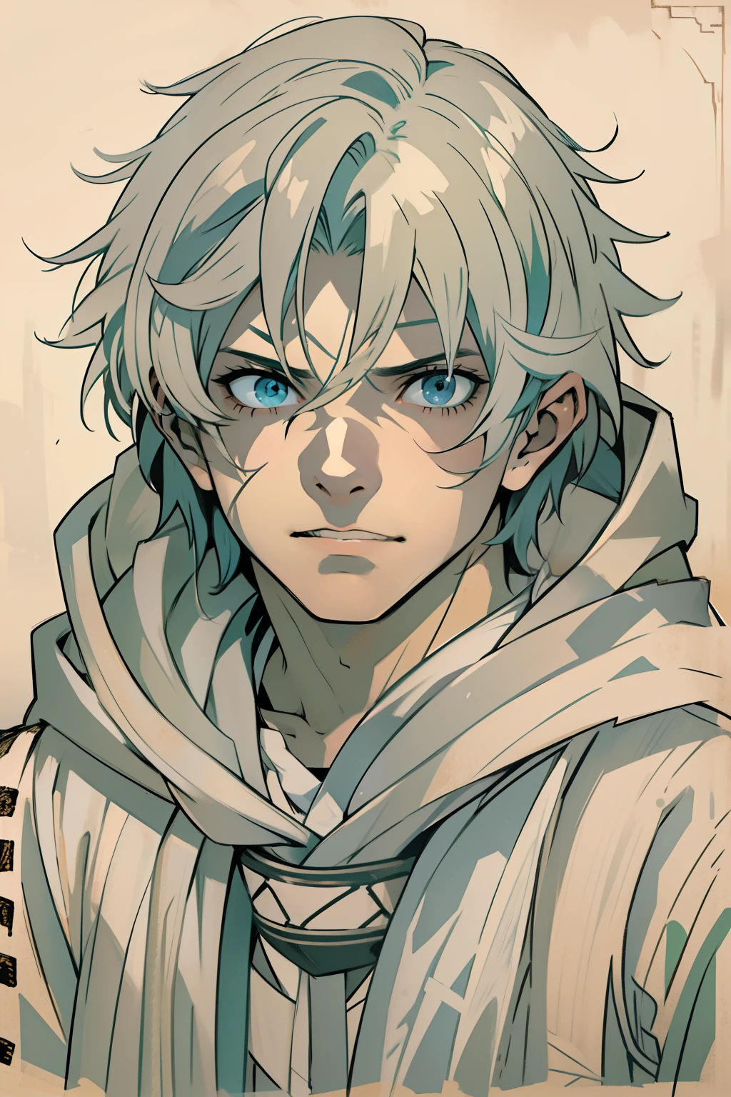 obra-prima, melhor qualidade, rosto detalhado, olhos detalhados,,Mushoku Tensei,comcept art, menino,((cabelos pretos)),1boy, solo, foco masculino,roupas medievais,