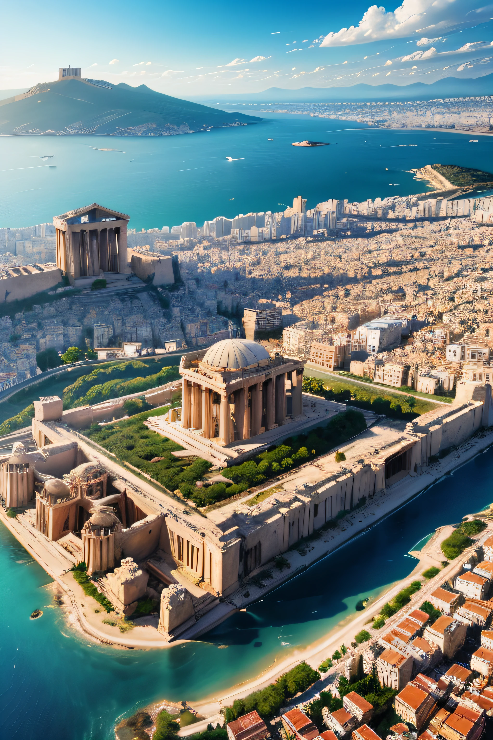 Opening with an aerial view of Athens, Greece, with images of ancient temples and classical statues