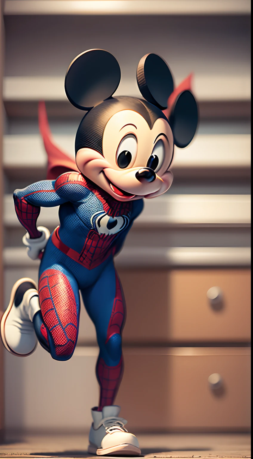 Mickey becomes spiderman