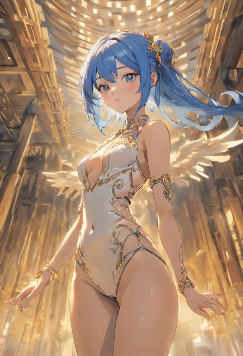 ((Masterpiece, Highest quality)), Detailed face, CharacterDesignSheet， full bodyesbian,, Highly detailed, Depth, Many parts，Beautiful female，Extremely beautiful，High Balance, Natural light, Tang suit，Blue hair,long braid，hentail realism, shadowing,character sheets, reference sheet, Standing painting, 8K,8 Super details, 1080p, Women's HD，Slim，femele, 16k, A high resolution, Best quality, High quality, Anatomically correct, Masterpiece, ccurate, hyper HD，As graceful as a swan，unreal-engine，Standing painting, angle of view,Yarn skirt，ssee-through，is shy