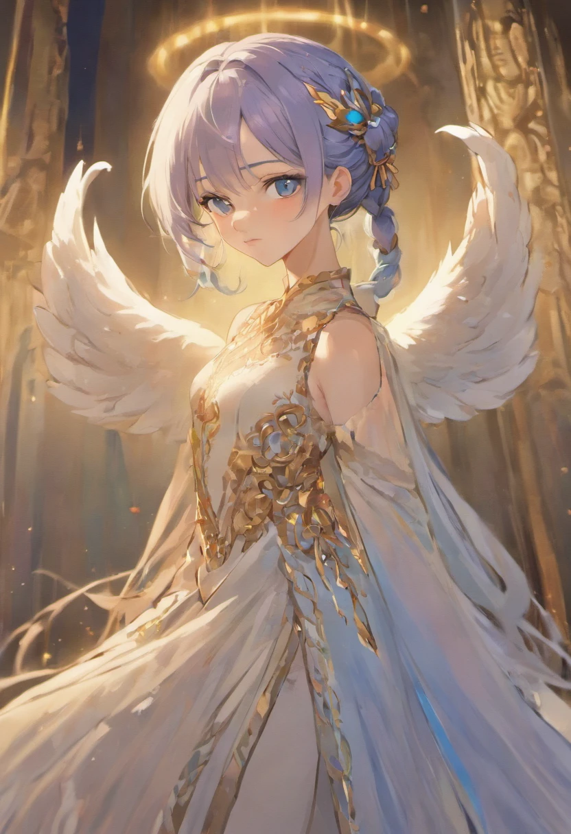 ((Masterpiece, Highest quality)), Detailed face, CharacterDesignSheet， full bodyesbian,, Highly detailed, Depth, Many parts，Beautiful female，Extremely beautiful，High Balance, Natural light, Silver holy robes，Blue hair,long braid，hentail realism, shadowing,character sheets, reference sheet, Standing painting, 8K,8 Super details, 1080p, Women's HD，Slim，femele, 16k, A high resolution, Best quality, High quality, Anatomically correct, Masterpiece, ccurate, hyper HD，As graceful as a swan，unreal-engine，Standing painting, angle of view,Yarn skirt，ssee-through，is shy