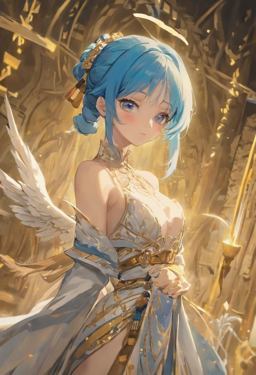 ((Masterpiece, Highest quality)), Detailed face, CharacterDesignSheet， full bodyesbian,, Highly detailed, Depth, Many parts，Beautiful female，Extremely beautiful，High Balance, Natural light, Hanfu，Blue hair,long braid，hentail realism, shadowing,character sheets, reference sheet, Standing painting, 8K,8 Super details, 1080p, Women's HD，Slim，femele, 16k, A high resolution, Best quality, High quality, Anatomically correct, Masterpiece, ccurate, hyper HD，As graceful as a swan，unreal-engine，Standing painting, angle of view,Yarn skirt，ssee-through，is shy