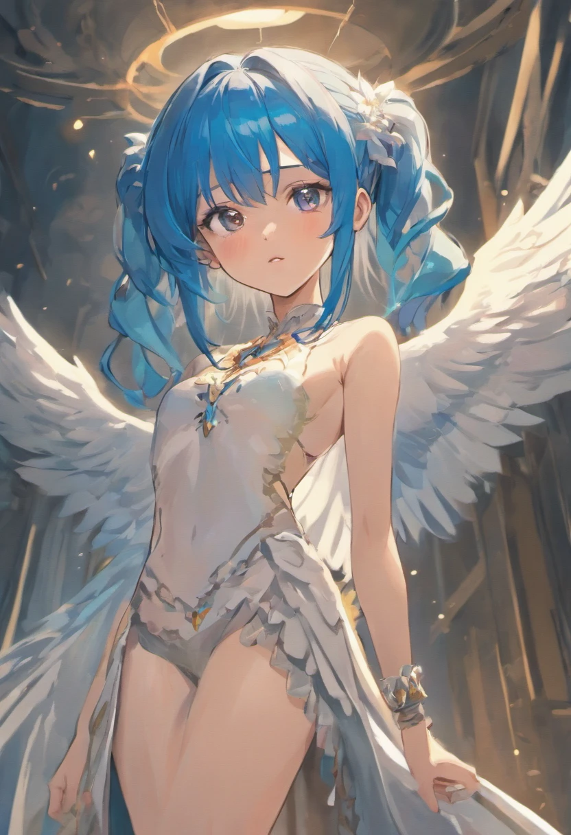 ((Masterpiece, Highest quality)), Detailed face, CharacterDesignSheet, full bodyesbian,, Highly detailed, Depth, Many parts,Beautiful female,Extremely beautiful,High Balance, Natural light, ,Blue hair,long braid,hentail realism, shadowing,character sheets, reference sheet, Standing painting, 8K,8 Super details, 1080p, Women's HD,Slim,femele, 16k, A high resolution, Best quality, High quality, Anatomically correct, Masterpiece, ccurate, hyper HD,As graceful as a swan,unreal-engine,Standing painting, angle of view,Yarn skirt,ssee-through,is shy
