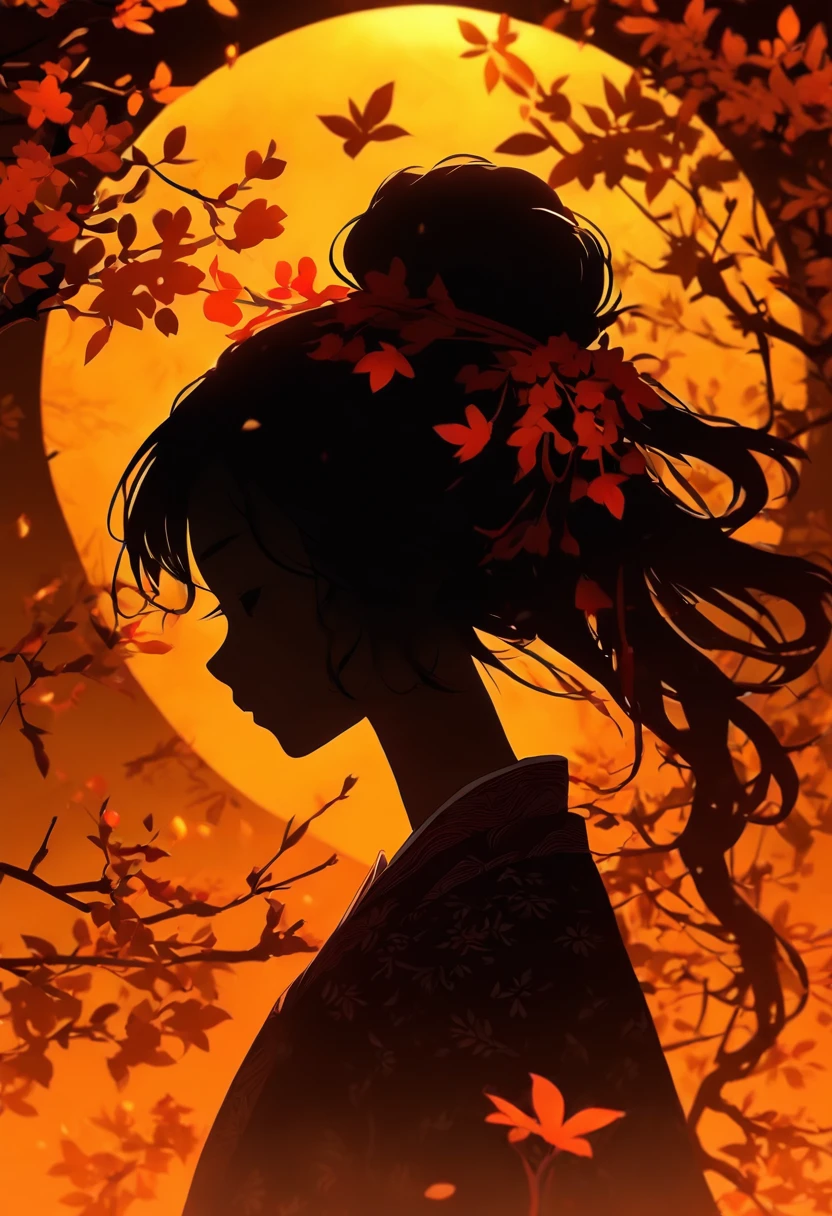(Silhouette art, incision:1.6) (((arte em papel cortado, A world where only black exists:1.3) (Ancient Chinese Hanfu), 1 girl, Solo, (Ancient Chinese long-haired girl, profile:1.2), White, Clear and beautiful face, The rabbit stands at the girl's feet, Behind the full moon (A osmanthus tree, Fallen leaves fall, ) Textured glass background, atmospheric perspective, masterpiece, ccurate, anatomically correct, high details, best quality, award winning, 8k