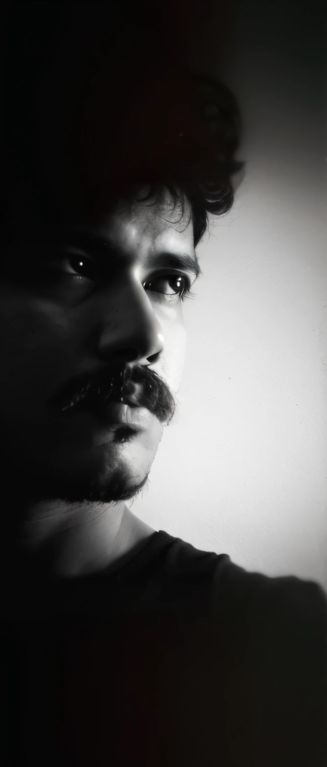 arafed image of a man with a mustache and moustache, close - up portrait shot, close up potrait, taken with a canon eos 5 d, taken with a canon eos 5d, inspired by Bikash Bhattacharjee, chiaroscuro portrait, profile portrait, inspired by Sudip Roy, with mustache, inspired by Saurabh Jethani