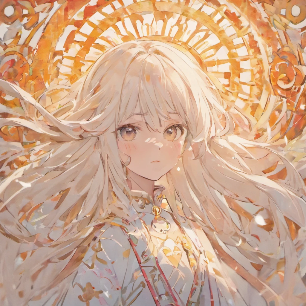 (White background:1.4),(Silhouette of a girl's head, Eyes closed, colorfull long hair, Oriental elements)，(Chinese illustration:1.3，paper art:1.3, Quilted paper art:1.2),( reasonable design, Clear lines, High sharpness,Best quality, Very detailed, Masterpiece, movie light effect, 4K )