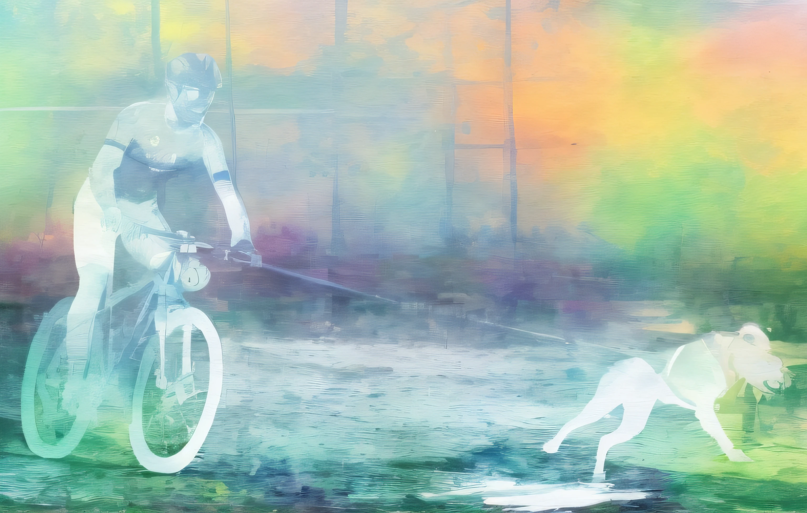 create a duo tone watercolor image