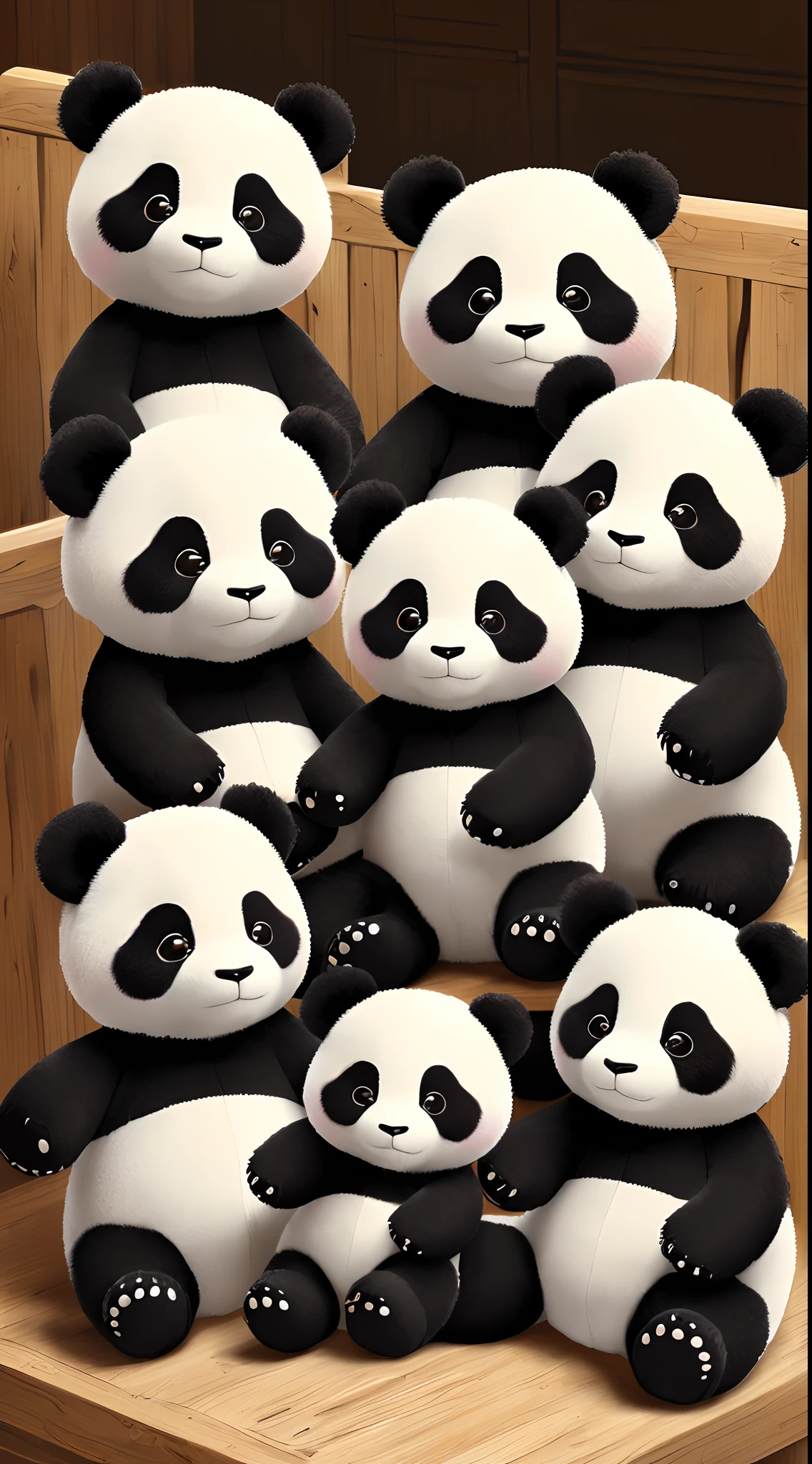 ,pandas，adolable，a plush