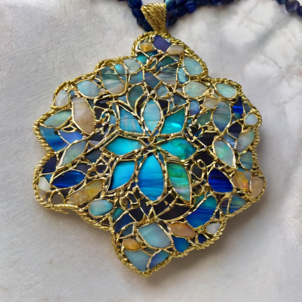 [[Hanging with Boulder Opals:1.5]],Bunny pendant woven with gold thread, edgBunny, European style, Traditional weaving techniques, Small size, Set with Boulder Opals and blue diamonds, blue diamond，K resolution on the bulb – no soldering required
