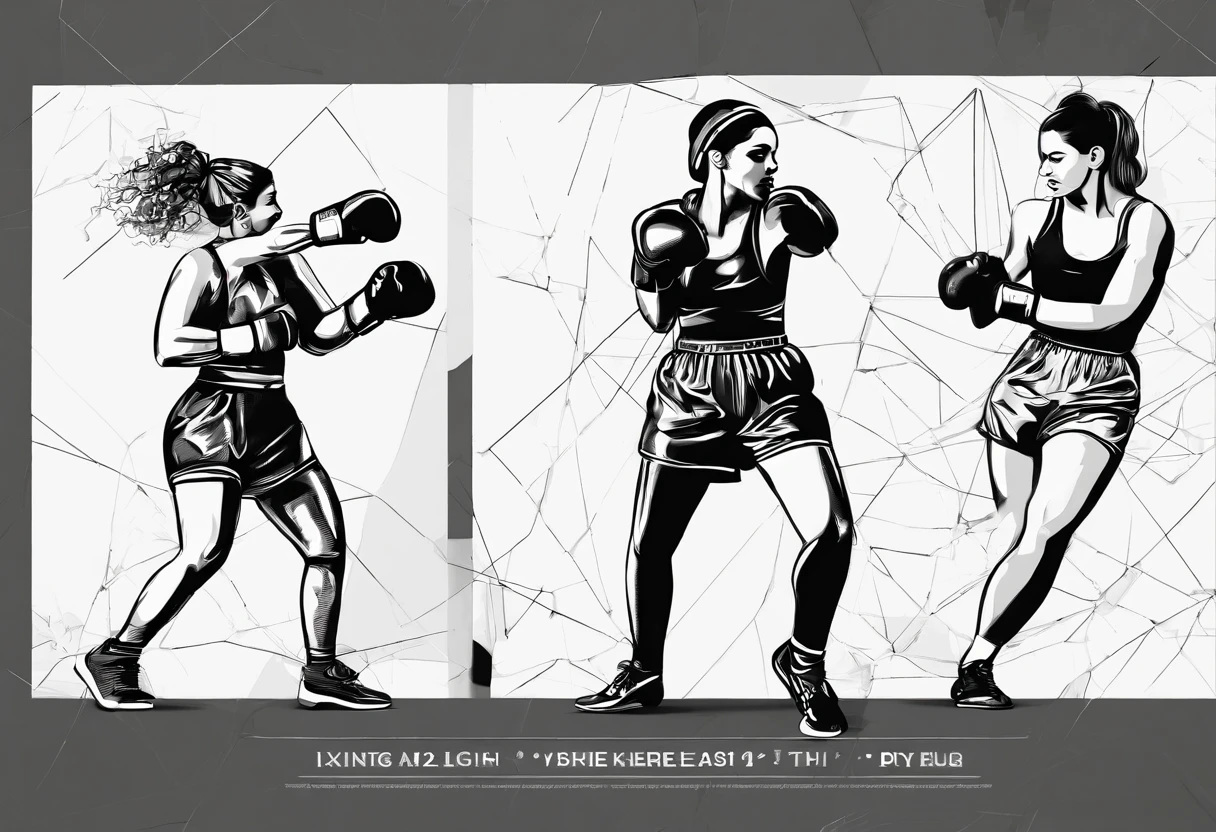 2girls,(boxing:1.5),