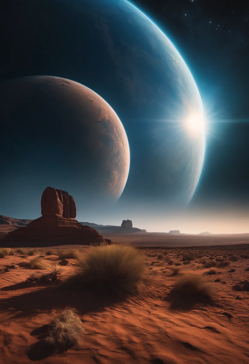 Planeta marte realistico 4k cinematografico