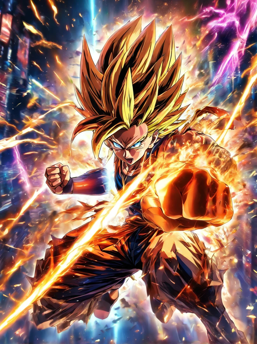 Kakarot, Son Goku, Ultra Blue, detailed, top streamer background --auto