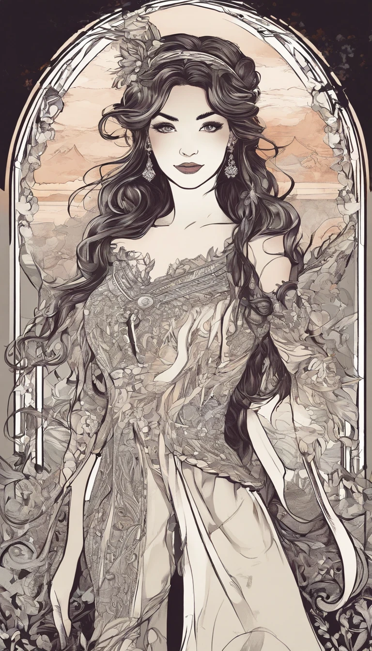 The woman, dressed in a fashionable coat in the city, ciberpunk, 2D art games, Detailed character expressions, close up, in the style of soft brushstroke realism, Dark and neon colors, ::1 neckline ::-0.5 --ar 2:3 - without splitting