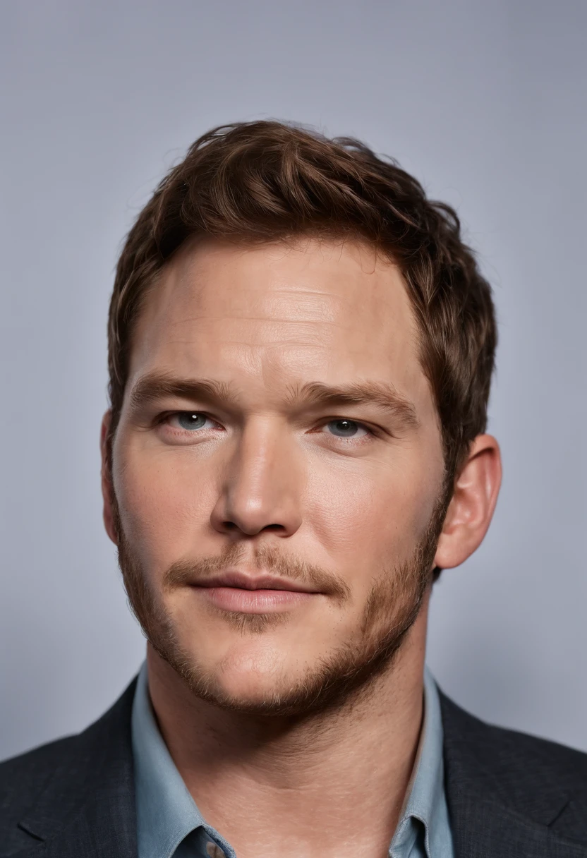 (Chris Pratt), (extremely accurate facial features head&shape of Chris Pratt celebrity), masterpiece, the highest quality of all time, absurd skin texture details and quality, absurd textures quality, fujiFilm superia
