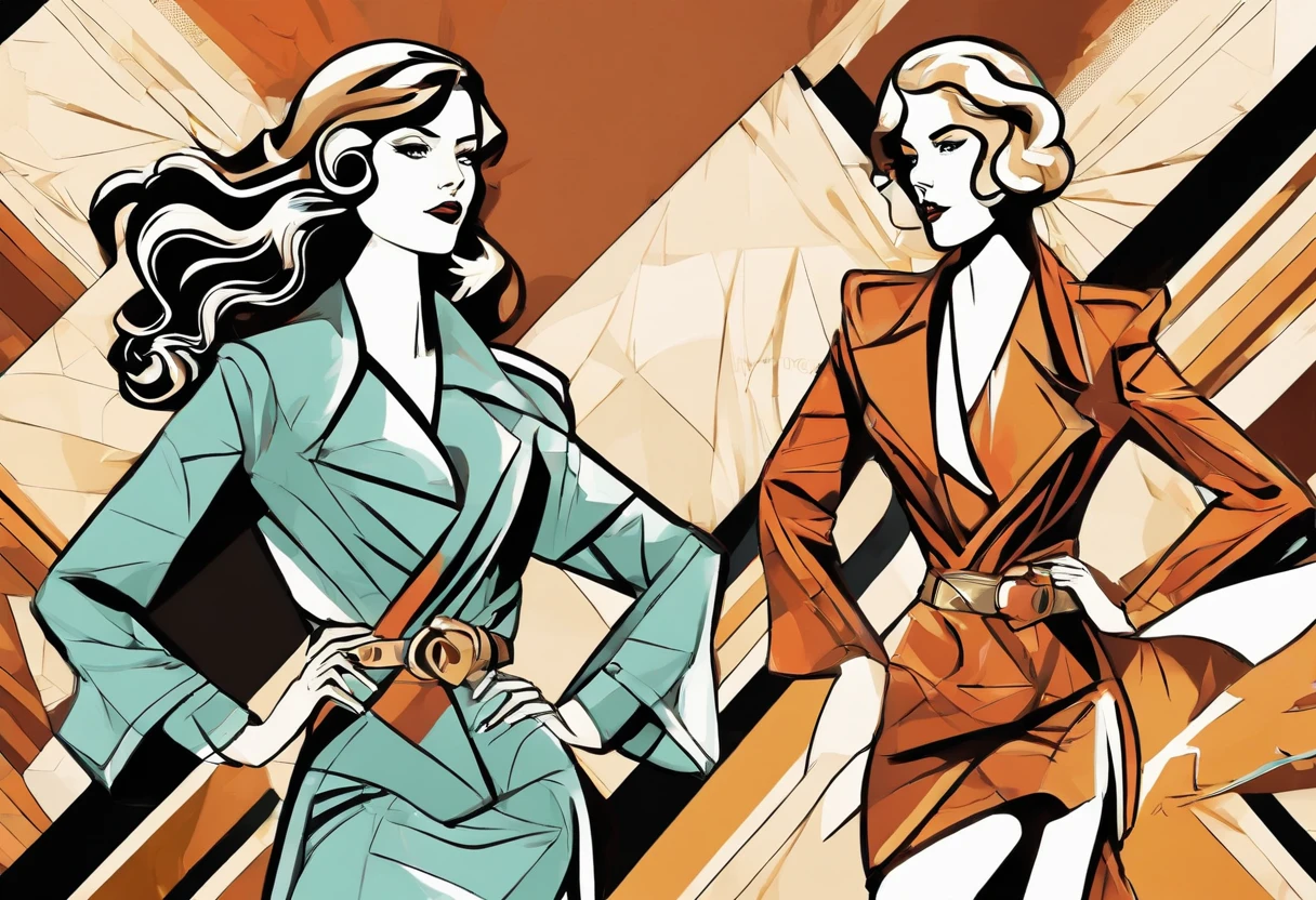 2girls,(fight against another:1.5),trench coat,bikini