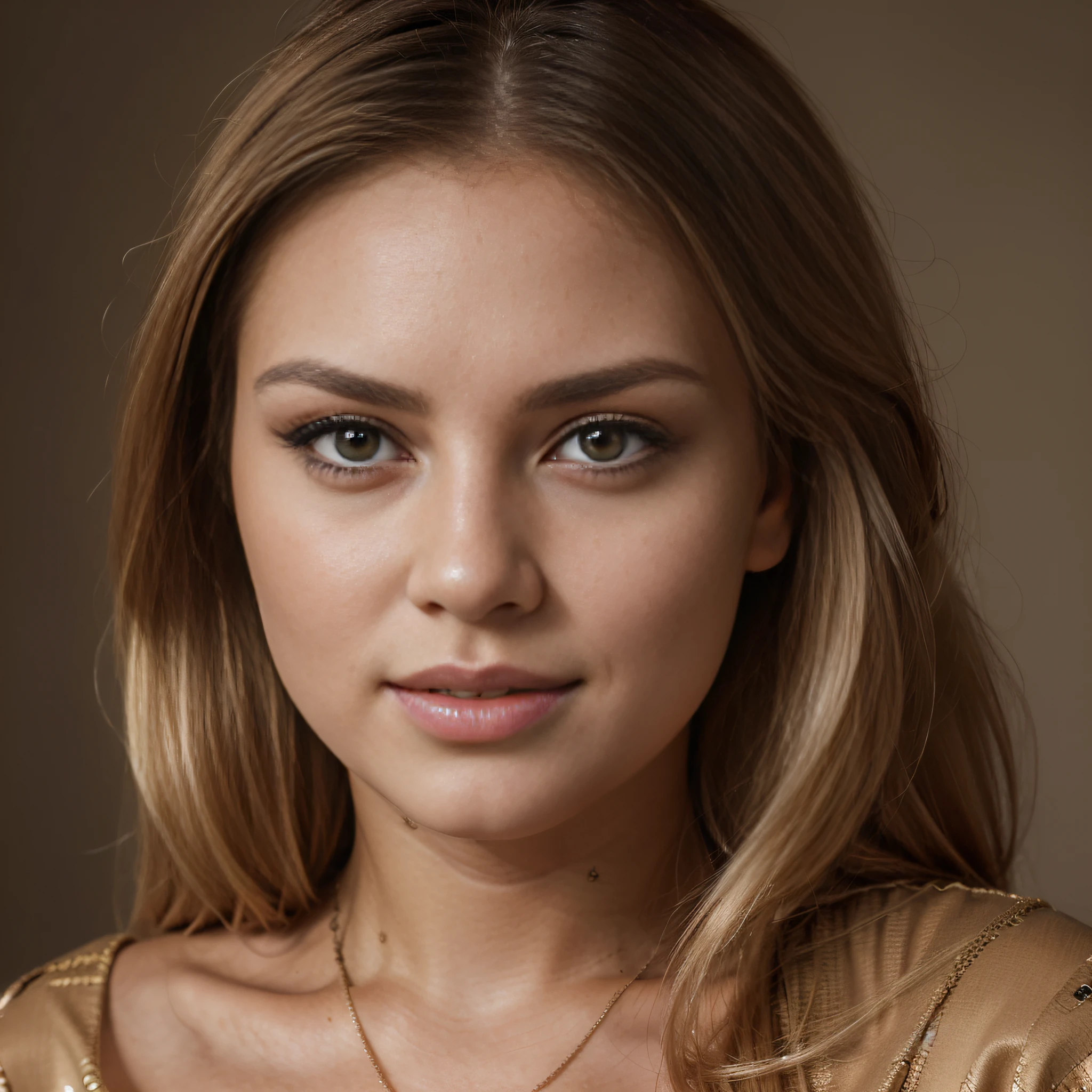 Portrait of a model woman with blond hair and dark eyes in a warm designer blouse, in the style of branded clothing, Panasonic GH5, happy expressions, low key image, sharp texture - Image #2 @SlengSleng, seductive mood, sexy, (Close up) (portrait) (dark brown eyes) ((detailed skin: 1.2))