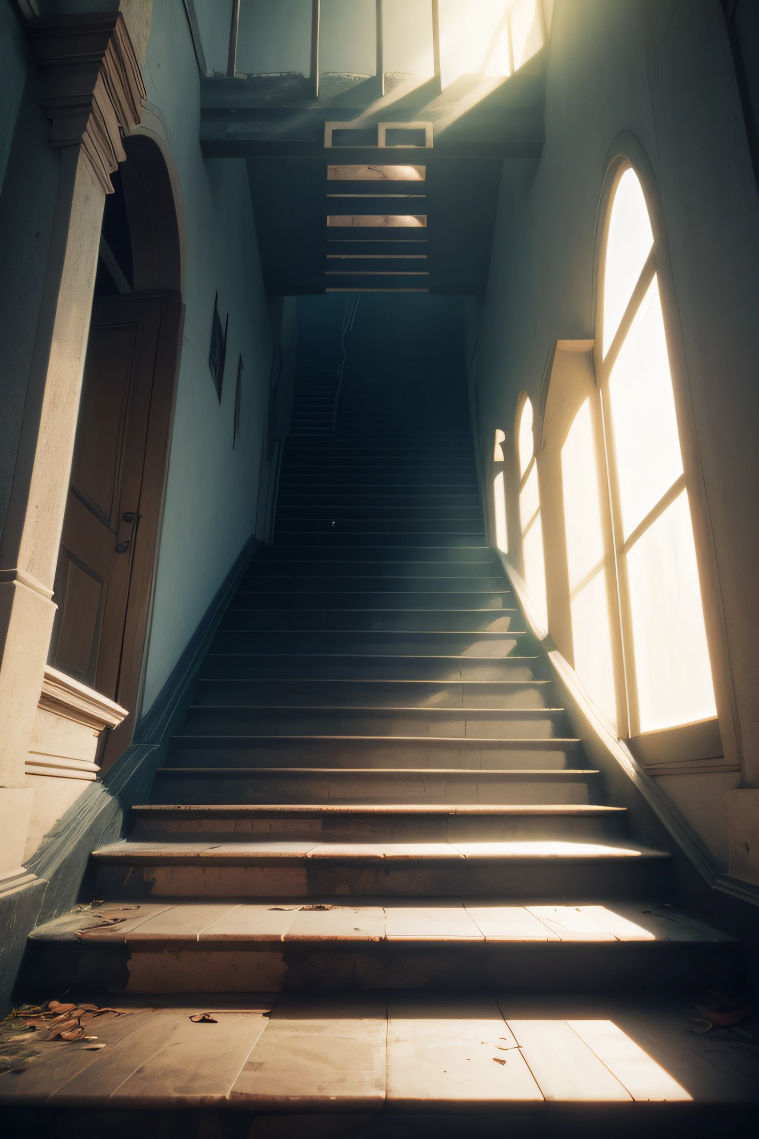 stairs leading from heaven to hell
