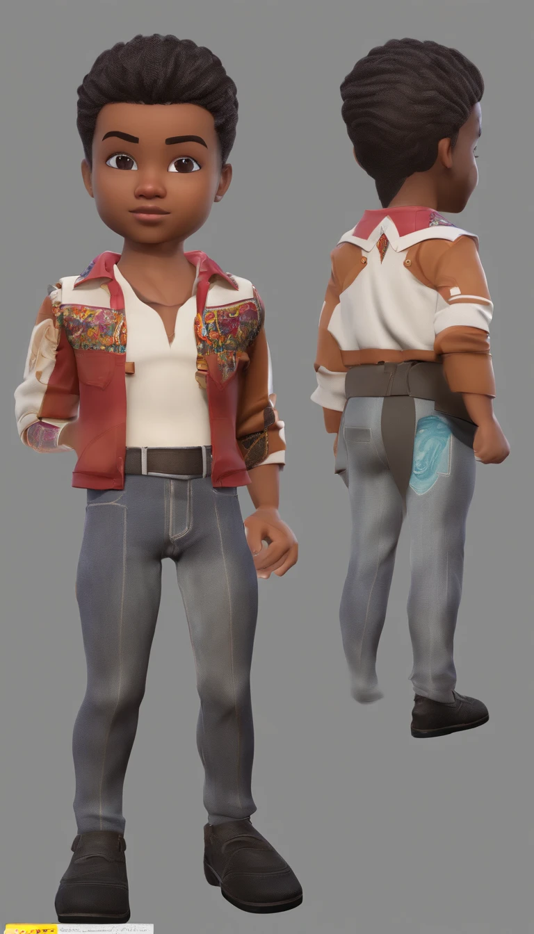 1pequeno menino africano ("Suit and pants") pele marrom escura:5, (corpo inteiro), ((chorando))), hands in hair, acenando adeus, sombras realistas, olhos brilhantes, pele detalhada, olhos pretos levemente brilhantes, cabelo encaracolado preto, Estilo menino bonito jovem, Very detailed, Rosto 8k altamente detalhado, Formato de rosto perfeito, perfect full lips, nariz perfeito, corrigir olhos bonitos, Observador, T-shirt and jeans: 3.45, master part, melhor qualidade, only one, jeans, (((soio)), Chibi