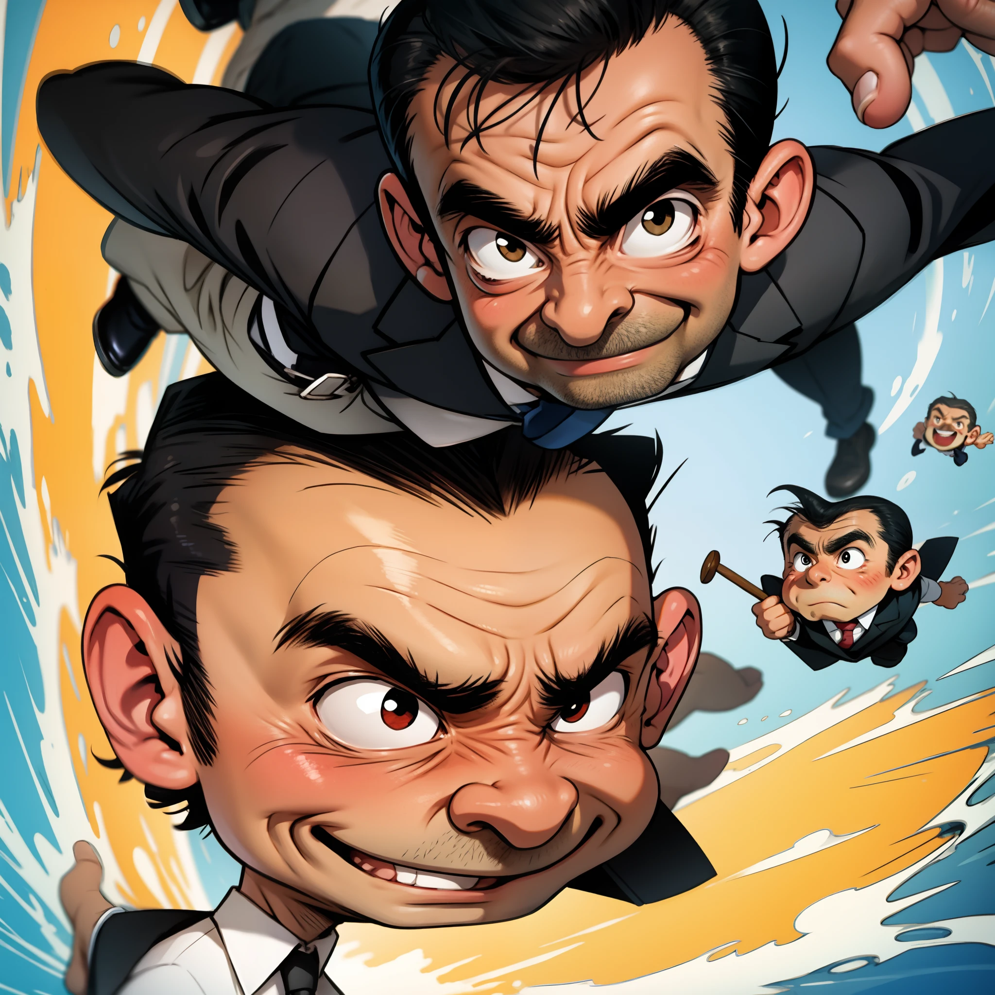 (caricature) . (Mr Bean)