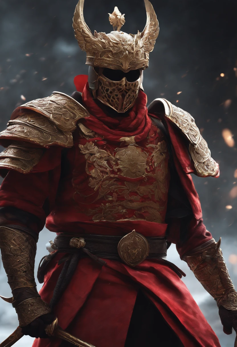 Create a hyper-detailed 4K resolution digital artwork featuring a skeletal warrior in a samurai-style red suit. The artwork should depict a determined face portrait of the warrior at street level. The lighting should be dynamic, highlighting the intricate details of the character. The overall style should resemble splash art with triadic colors and deep color tones. The artwork should have a storybook style with muted colors. The warrior should have no hair. Please recommend the best camera model and lens for capturing the artwork.