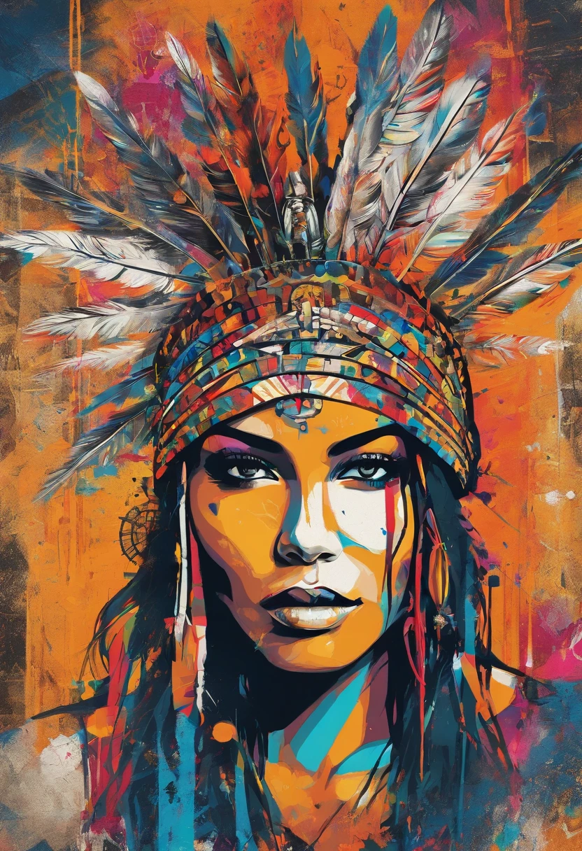 ultra detailed artistic photography, Beautiful native Brazilian Apache female,arara azul em seu ombro, linda ave,tee xixi, fora, fogueira, tristeza, sexy, sonhador,passaro azul, brilhante, retro iluminado, Sombras, oil on the canvas, liso, Ultra High Definition, 8k, Ultra sharp focus, Obras de arte intrincadas, Roupas fluidas, altamente detalhado, Vibrando, production cinematic character render, ultra high quality model, Jedi, sabre de luz laranja