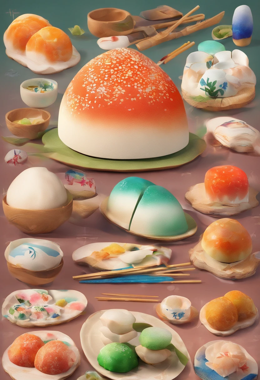 (Logo de la boutique Onigiri),Traditional Japanese artworks,Water color painting,illustration,Stylish design,Calligraphie traditionnelle,Couleurs subtiles,softlighting,Meticulous brushstrokes,Detailed rice ball,Delicate toppings,Attractive presentation,Verts vibrants,style japonais authentique,Hand-drawn elements,composition artistique