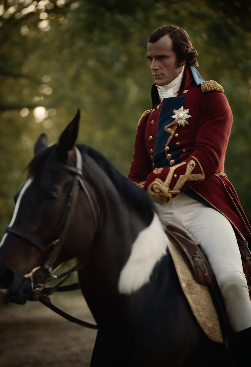 Create an image representing Napoleon's return to France in 1815, with King Louis XIII sending 1000 soldiers to intercept him, cinemactic