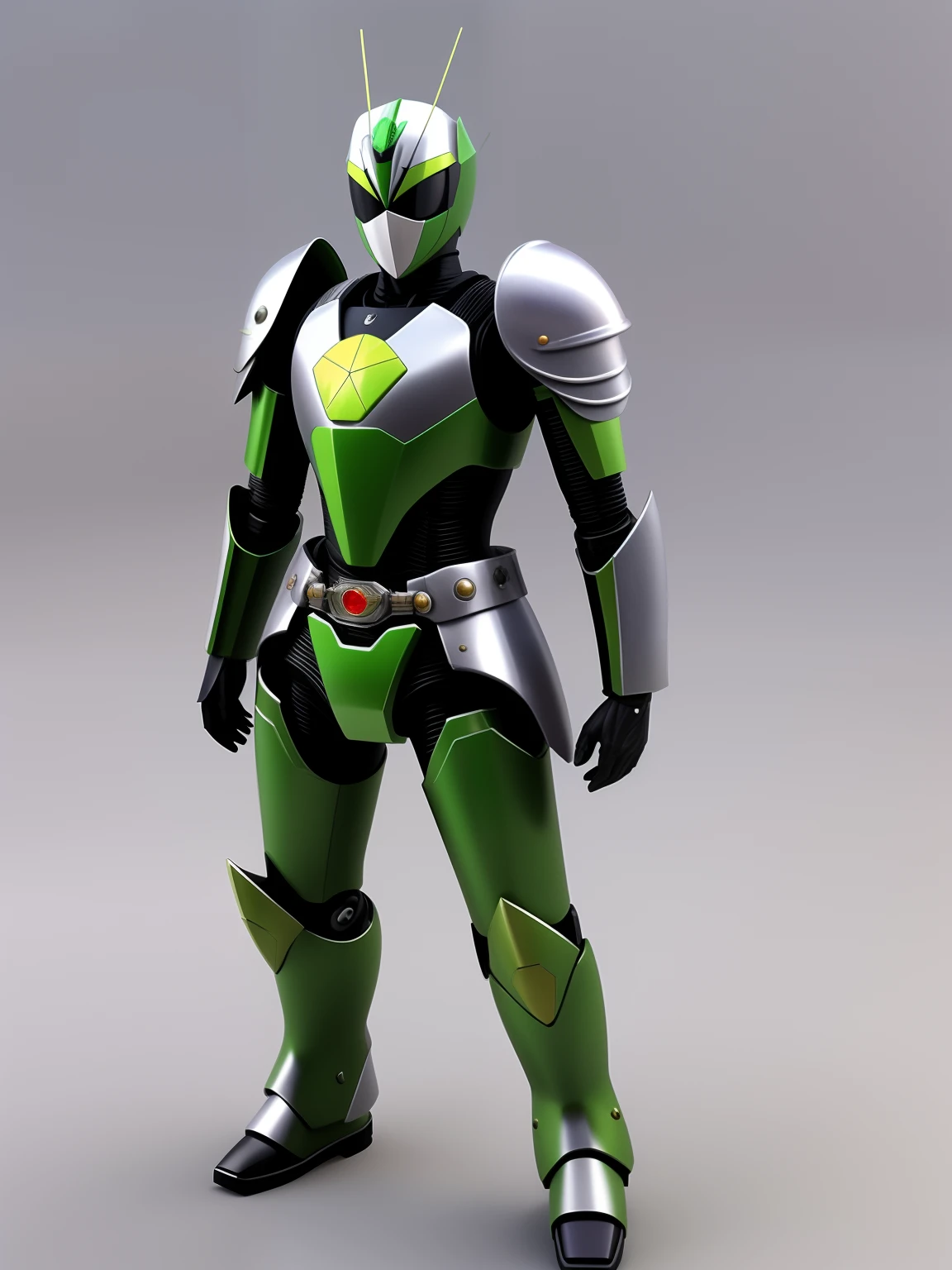 Robô com uma espada e um capacete, Kamen Rider Character, 3 D Render of Jerma 9 8 5, Cyber Japan Style Armor, Cyber Japan Armor, Cel Shapped PBR, Tokusatsu, Tokusatsu Suit Vaporwave, Samurai Jetstream Sam, High Fantasy Kamen Rider, Silver Cyber Armor, Cyber Fight Armor,