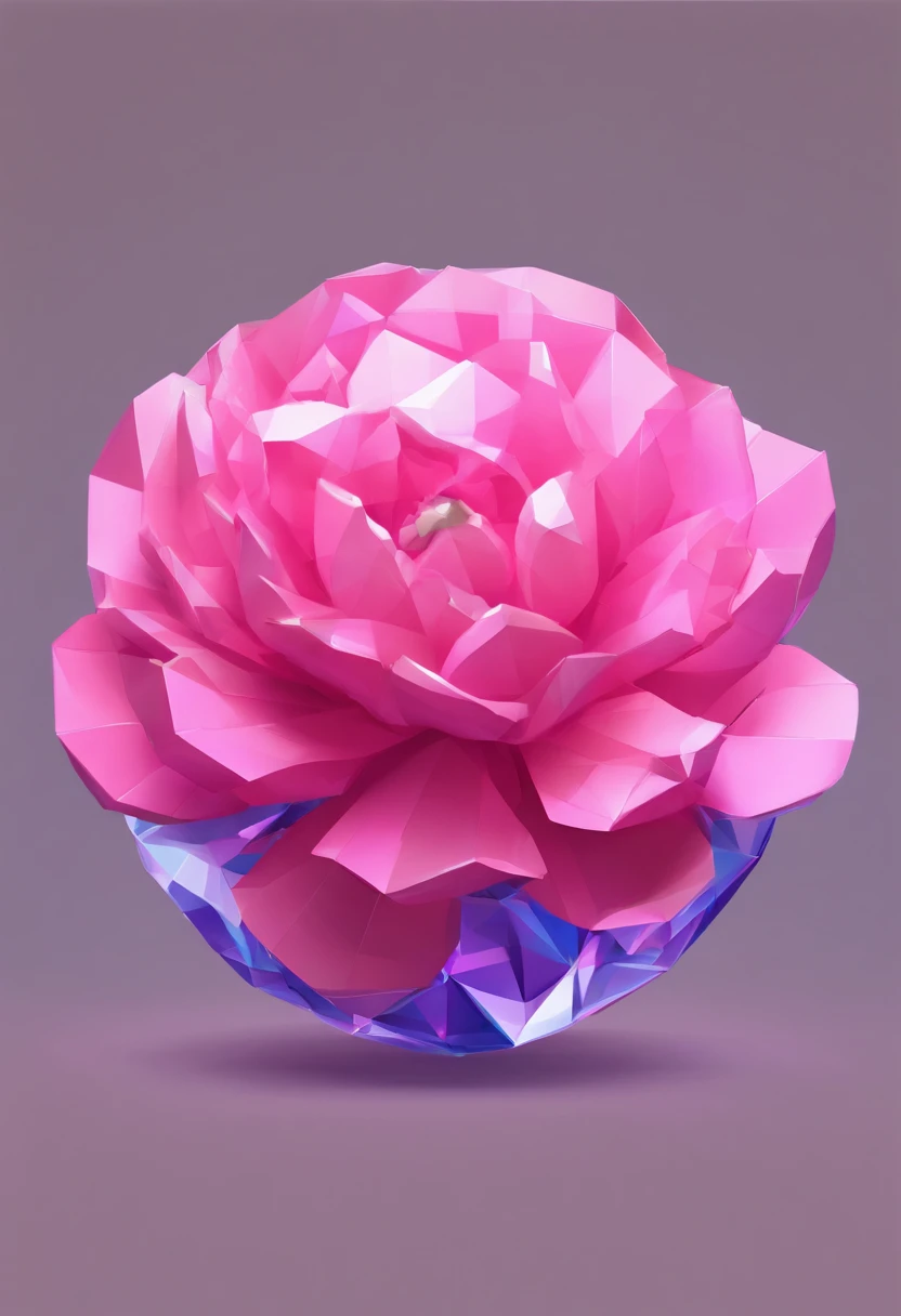 Peony pink galaxy crystal sphere