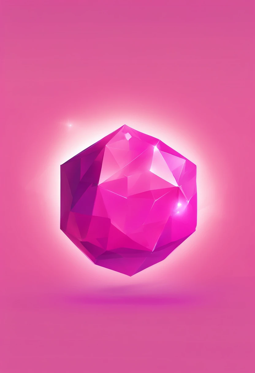 Bold pink galaxy crystal sphere