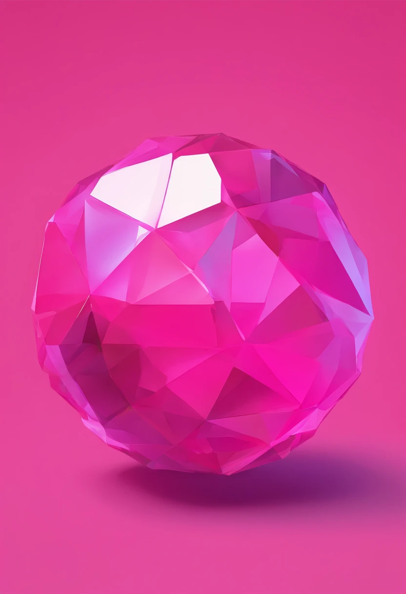 Bold pink galaxy crystal sphere