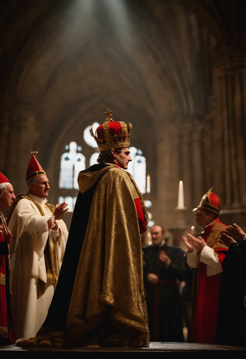 Napoleon taking his crown from the hands of Pope Pius VII ,- Notre-Dame Cinematic Cathedral
