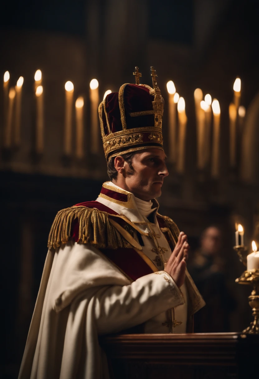 Napoleon taking his crown from the hands of Pope Pius VII ,- Notre-Dame Cinematic Cathedral
