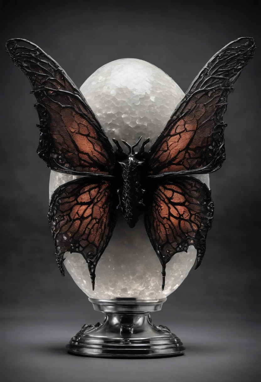 Butterfly crystalized luminescent dragon egg