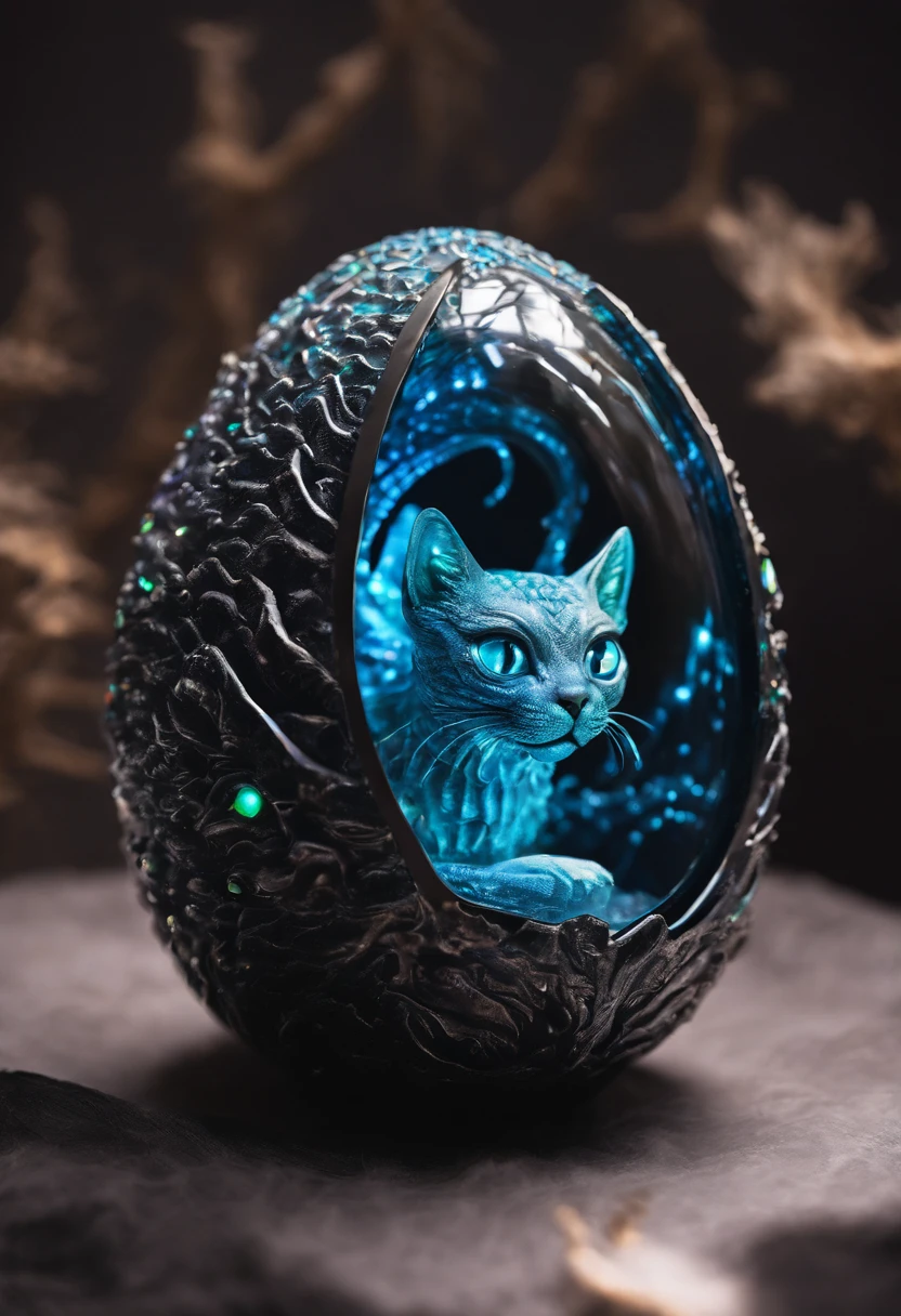 Starry cat crystallized luminescent dragon egg