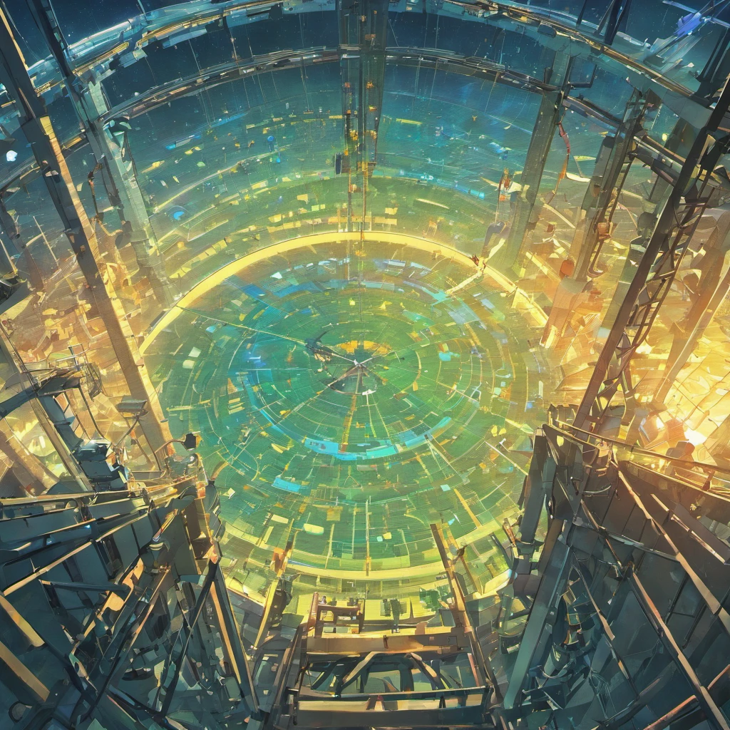 a solar panel factory on the planet Mercury, operated by robots,