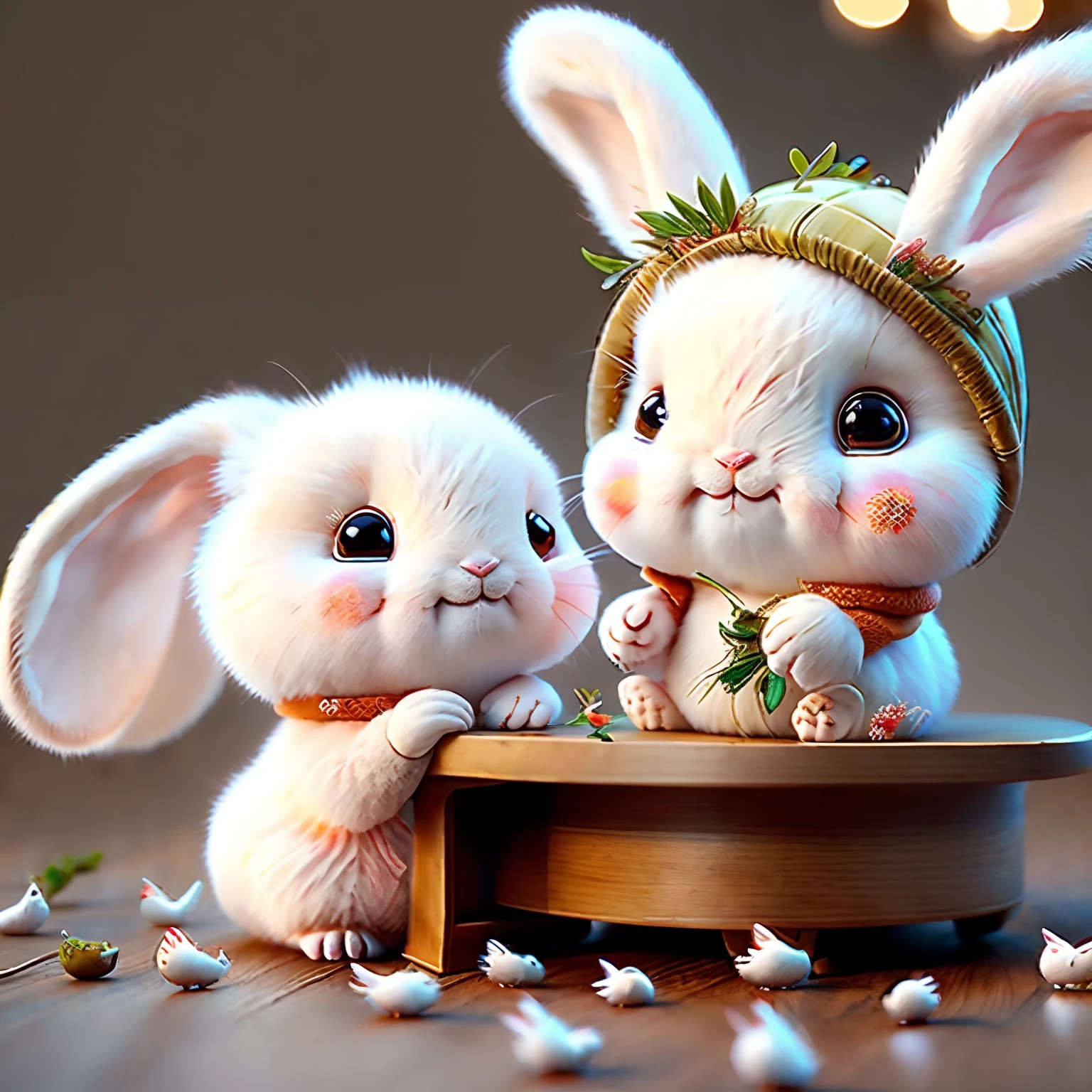 On the table was a small white rabbit, beautiful lovely, cute animal, Beautiful and cute, cute beautiful, the cutest creature in the world, Cute cute, the cutest creature in the world, Rabbit_Bunny, Cute cute, Cute cute, Rabbit, just a cute little thing, cute little creature, dream animal cute eyes, Cute cute