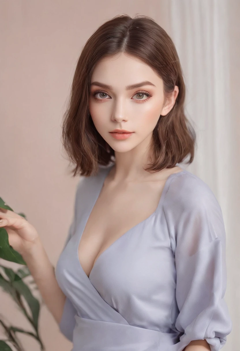 arafed frau voll , Sexy girl with brown eyes, ultra realistisch, Akribisch detailliert, portrait sophie mudd, brown hair and big eyes, Selfie einer jungen Frau, Augen im Schlafzimmer, Violet Myers, ohne Make-up, Natural makeup, Blick direkt in die Kamera, Gesicht mit Artgram, dezentes Make-up, Stunning full body shot, die auf dem Rasen kniet, im Garten, medium to large bust size