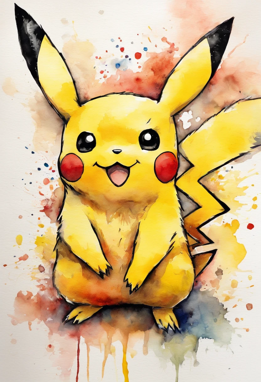 pikachu in watercolor and ink <lora:Aether_Watercolor_and_Ink_v1_SDXL_LoRA:1>