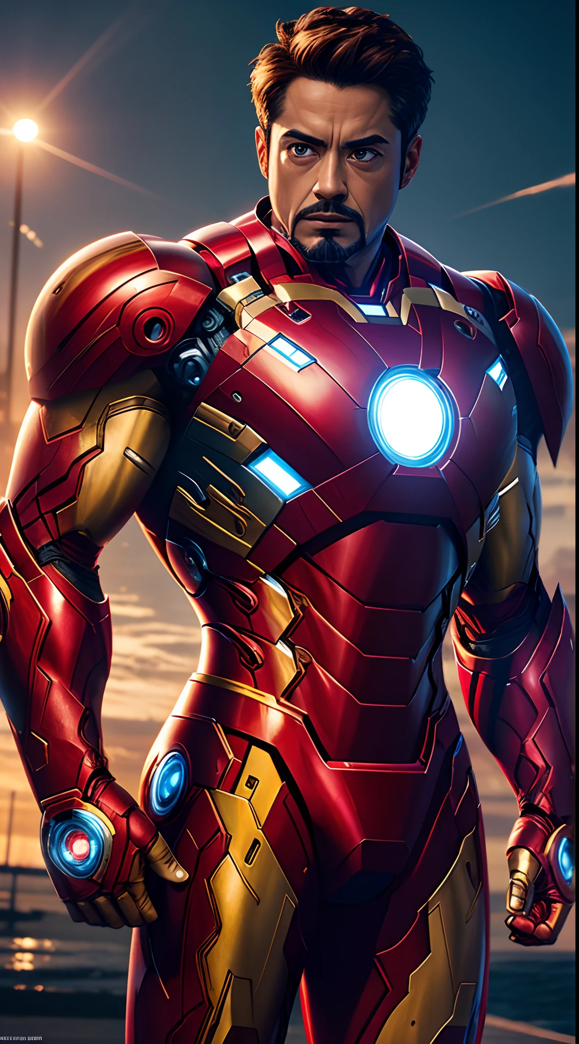 iron Man (super strong, ) muscular, ABS, Bodybuilder, 35mm lens, photography, ultra details, HDR, UHD,8K