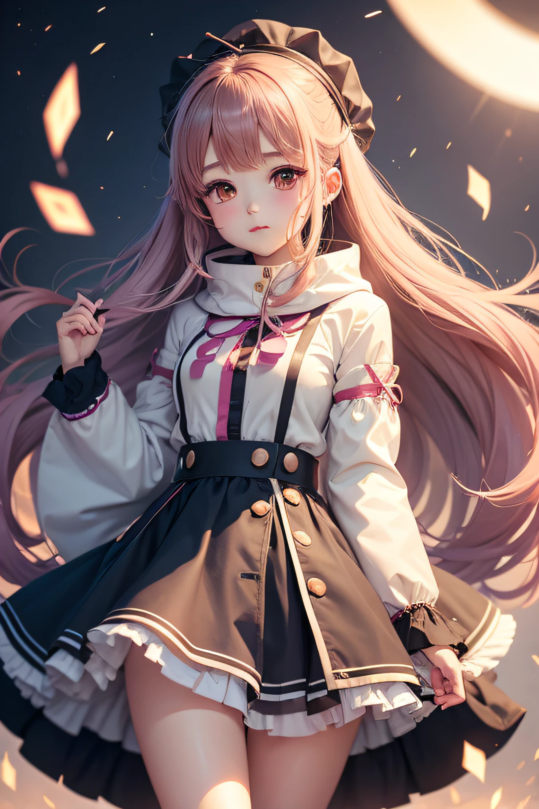 Cute Anime、girl with、Vtuber、Front-facing、Fluffy clothes、Little exposure