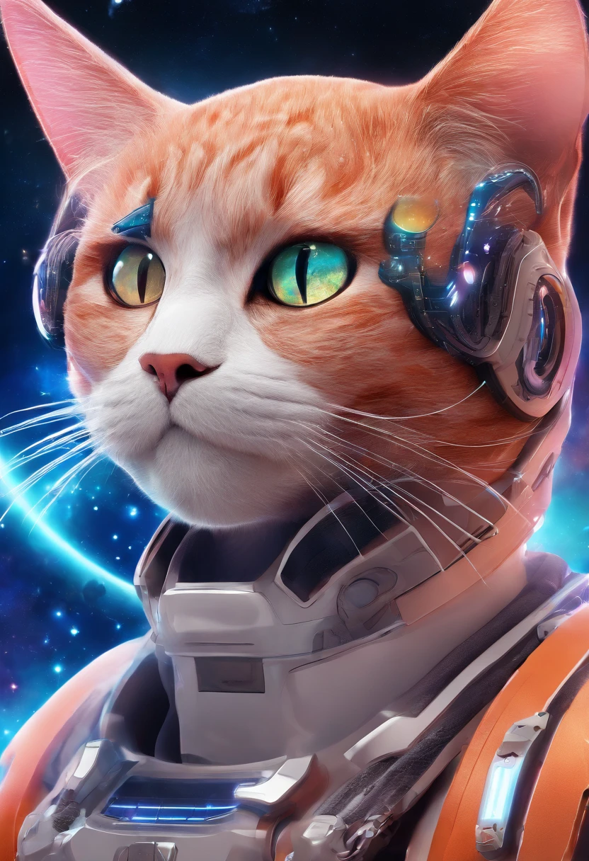 Cosmic Cat detailed matte painting, deep color, fantastical, intricate detail, splash screen, complementary colors, fantasy concept art, 8k resolution trending on Artstation Unreal Engine 5