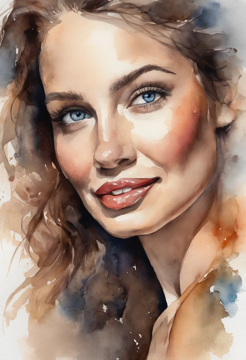Alex Ross's Portrait of Jessica Alba、Jessica Alba with a sexy face