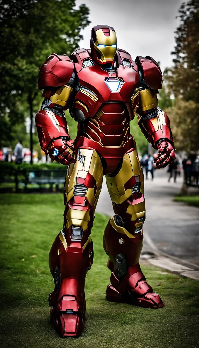 iron Man hulkbuster suit super strong, muscular, ABS, Bodybuilder, 35mm lens, photography, ultra details, HDR, UHD,8K