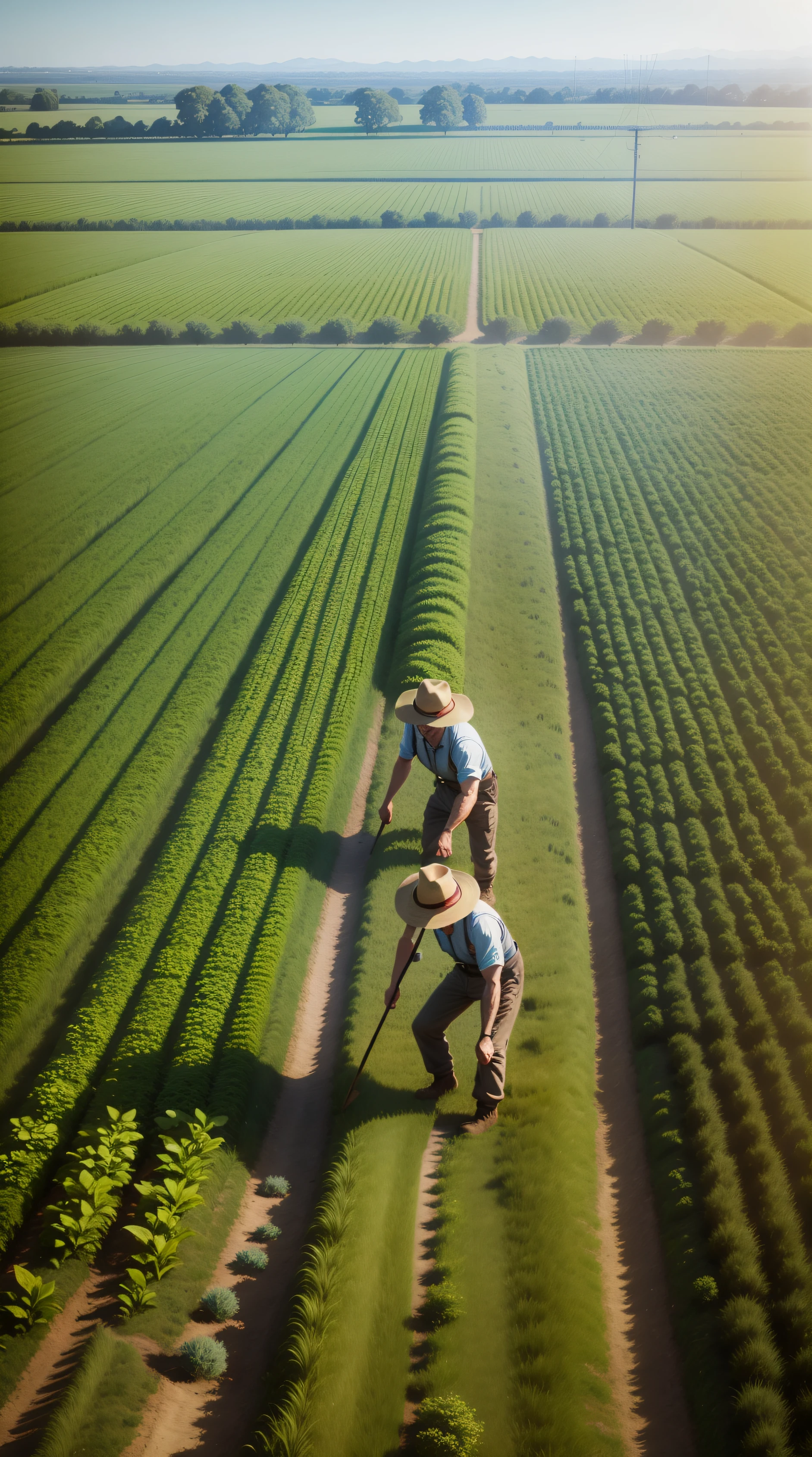 field, farmer, animald, hard working