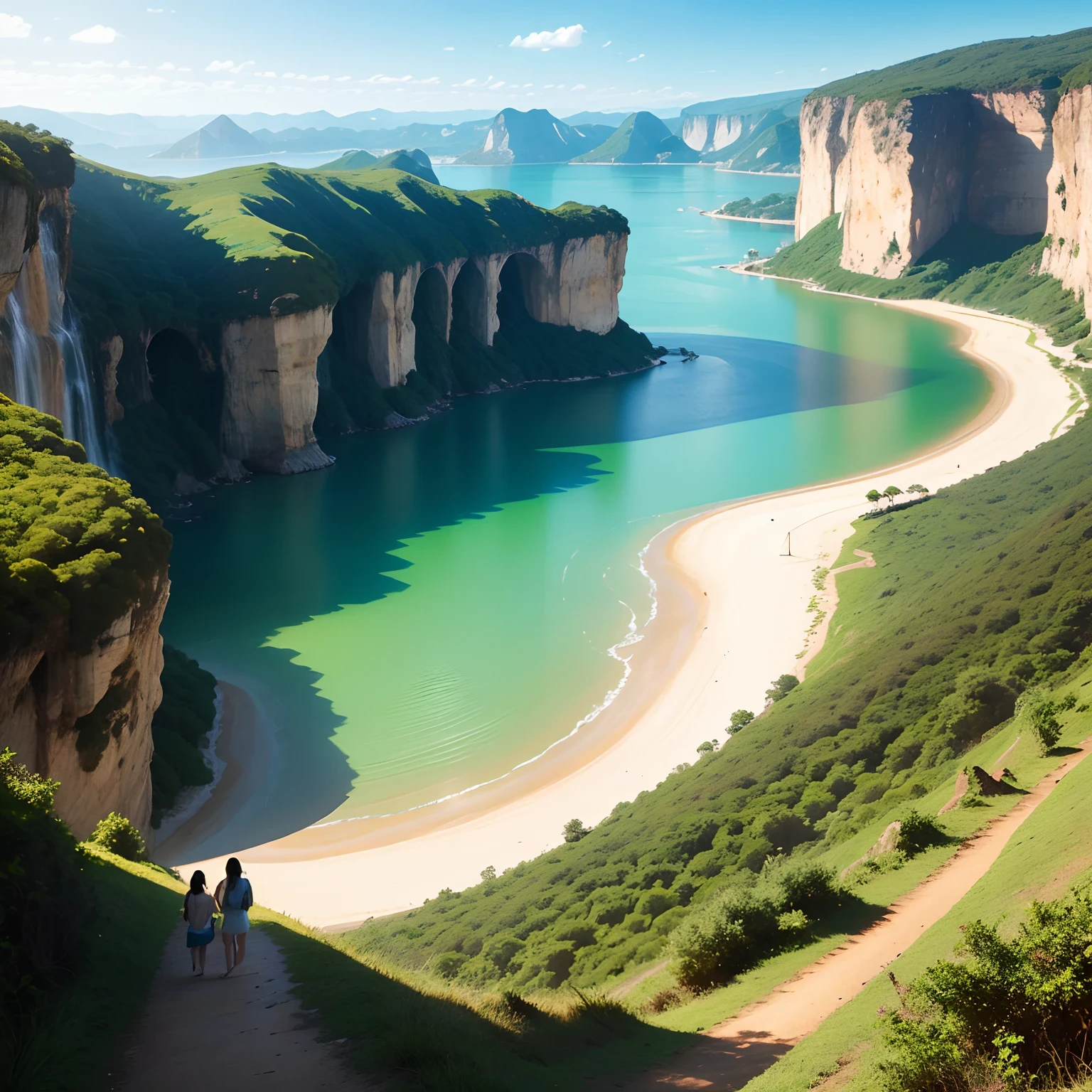 Paisagem linda com sol