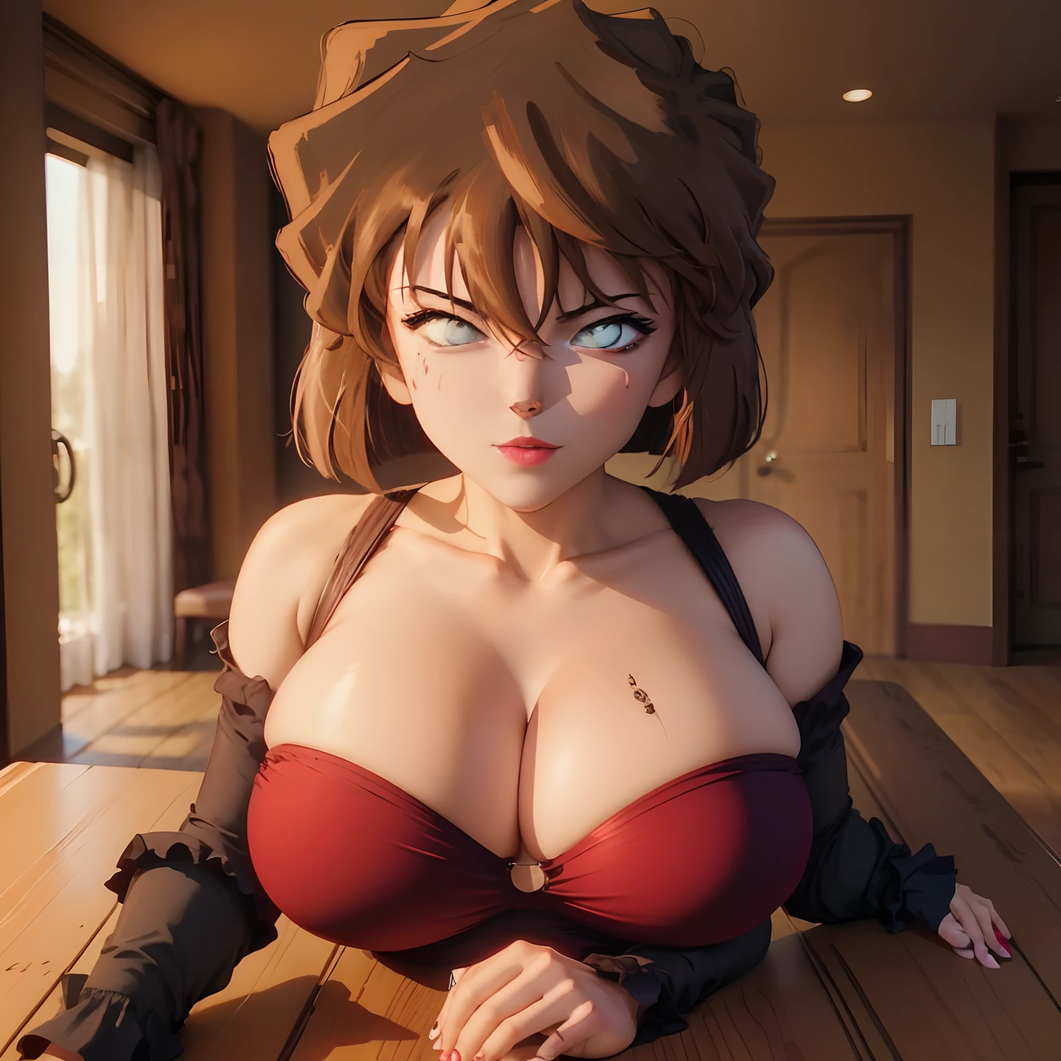 (Best quality,A high resolution:1.2),Ultra-detailed,Realistic,Beautiful detailed eyes,beautiful detailed lips,Extremely detailed eyes and face,long eyelasher,1girll,Seductive pose,seductiveexpression,Provocative costumes,Bare bust,voluptuous,Busty woman,skin tight outfit,inviting lighting,captivatinggaze,seduct smile,Sensual atmosphere,Erotic temptation,Curvy figure,Confident posture,alluring gaze,Subtle blush,Sexy charm,seductiv,Provocative angle,Intoxicating curves,Feminine beauty,Seductive charm,Inviting atmosphere,Ideal aura,Sultry resonance,Dazzling charm,Pornographic composition,Provocative aesthetics,Attractive physique,Irresistible magnetism,Inviting atmosphere,Seductive charm,Attractive undertones,An unforgettable face,Fascinating magnetism,Vibrant colors,sensual lighting,Tease revealing clothes,lusciouslips,Charming silhouette,Seductive charm,Seductive temptation,Voluptious body,Attractive appeal,Irresistible temptation,Charming seductive girl,a captivating gaze,Colorful lighting,Hypnotic temptation,Seductive beauty,Inviting atmosphere,Attractive visuals,mesmerizing charm,Irresistible magnetism+